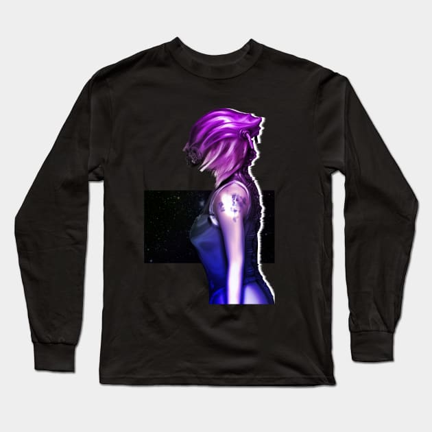 Space girl Long Sleeve T-Shirt by Liquid Feline